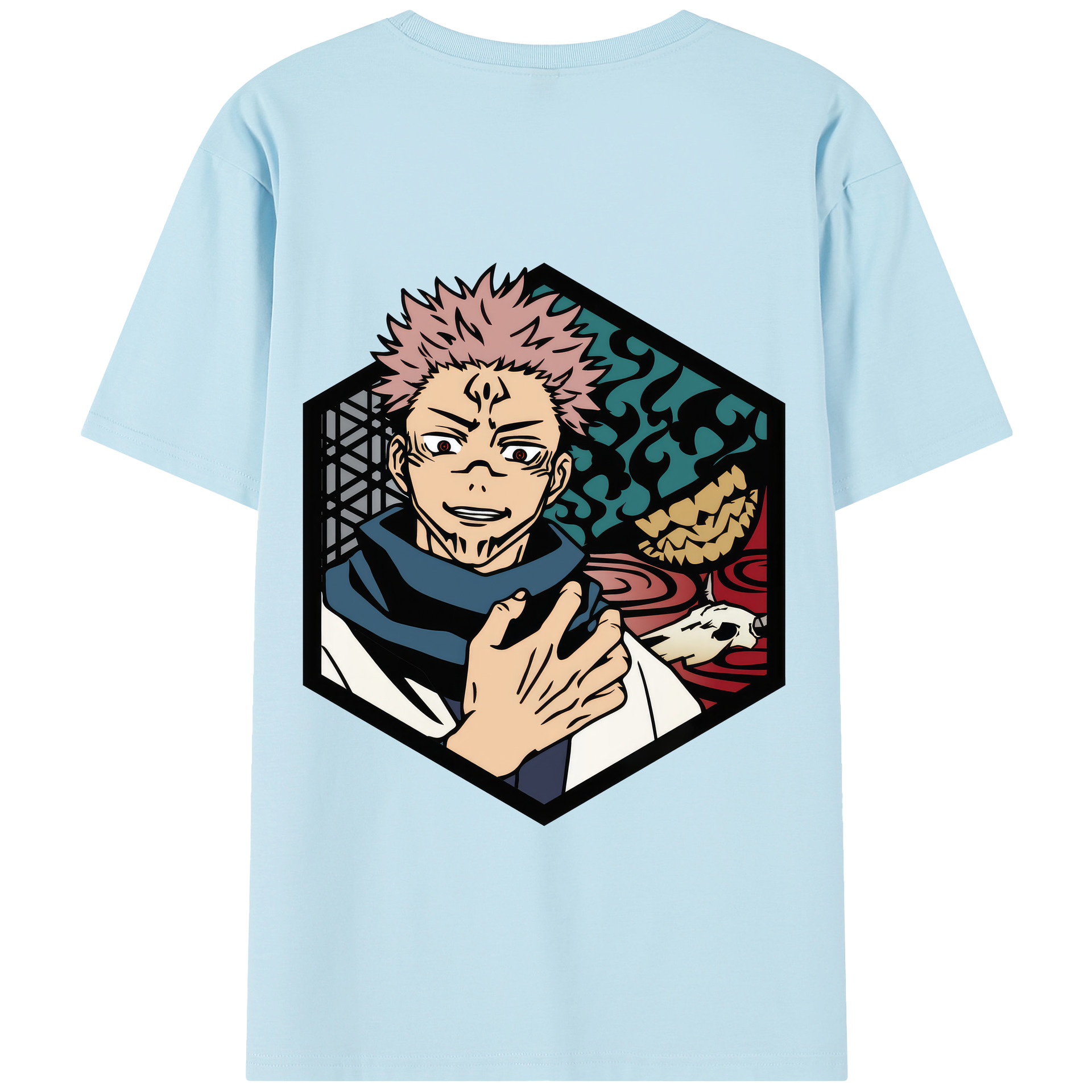 （画像用） 呪術廻戦 Jujutsu Kaisen 綿100％半袖Tシャツ（背面プリント）